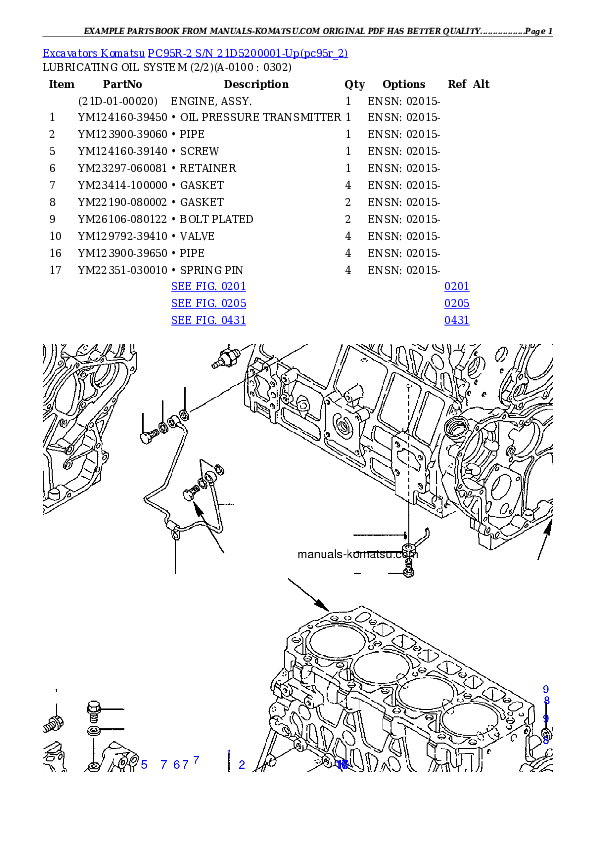 Protected: PC95R-2 S/N 21D5200001-Up Partsbook