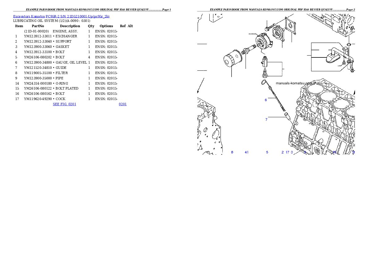 Protected: PC95R-2 S/N 21D5210001-Up Partsbook