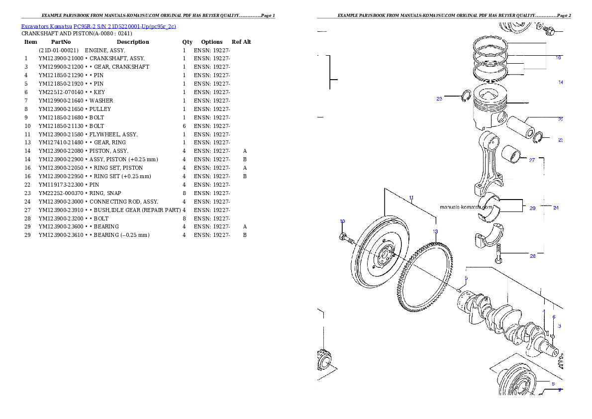 Protected: PC95R-2 S/N 21D5220001-Up Partsbook