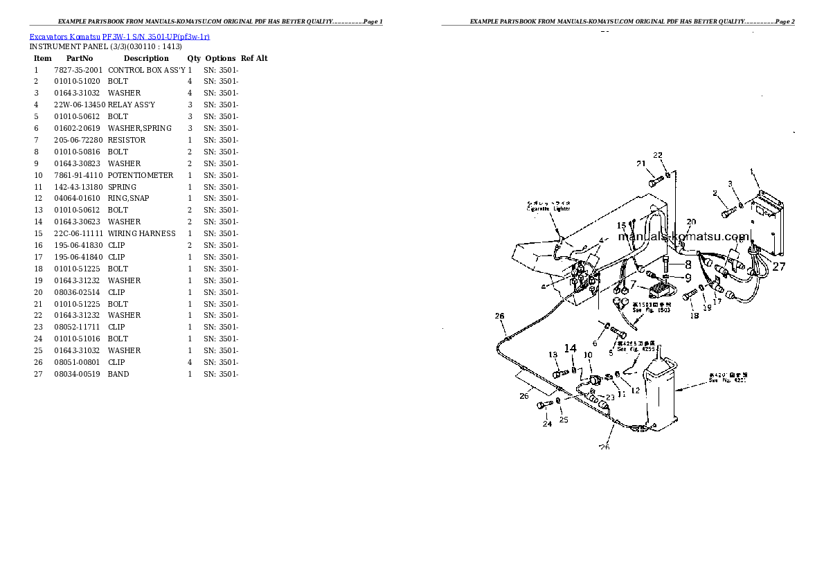 Protected: PF3W-1 S/N 3501-UP Partsbook