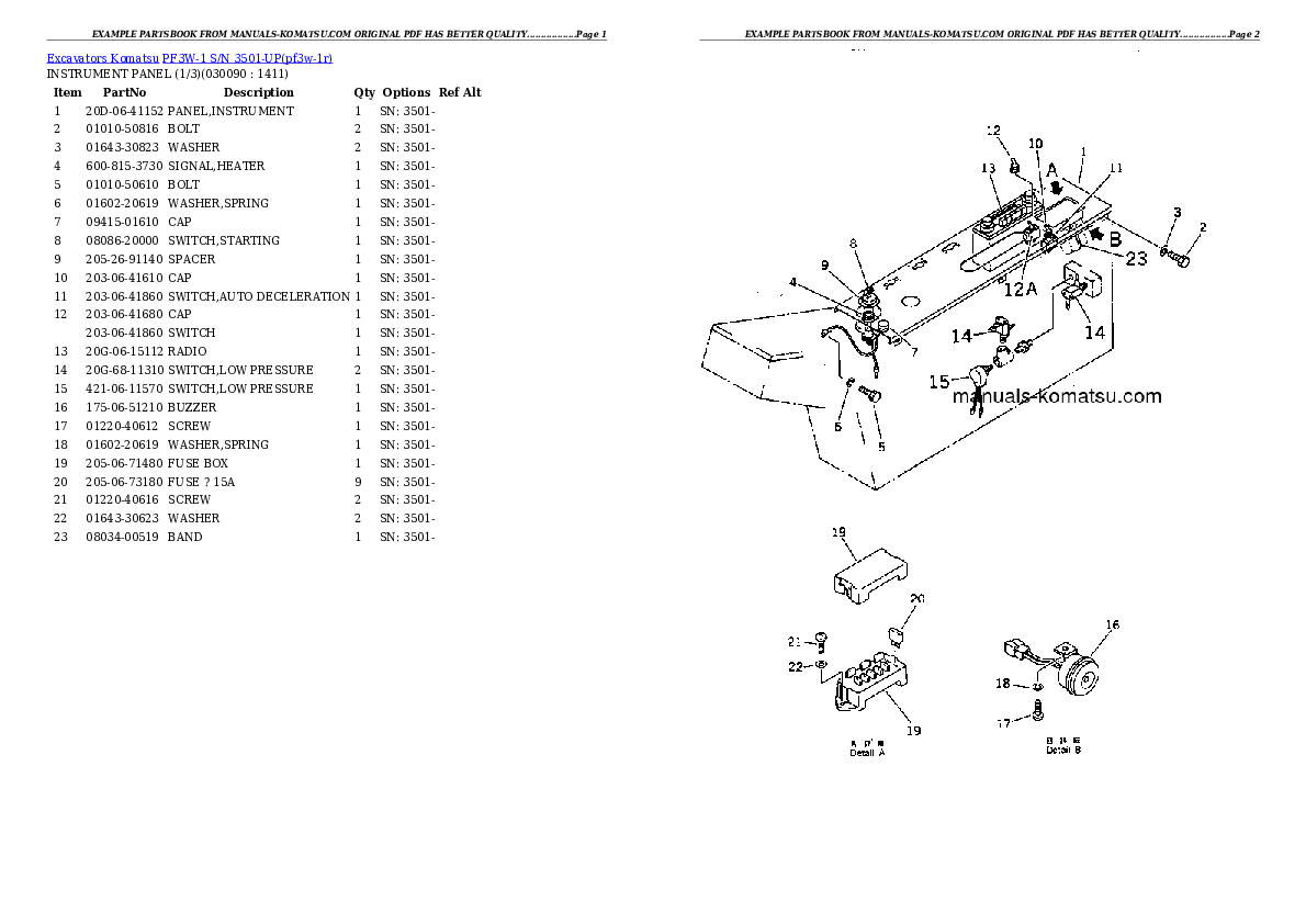 Protected: PF3W-1 S/N 3501-UP Partsbook