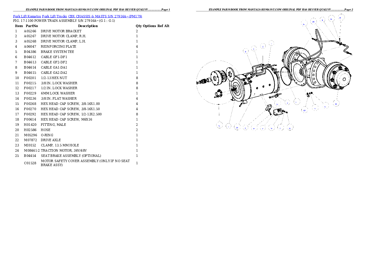 Protected: CBX CHASSIS & MASTS S/N 27916A~ Partsbook