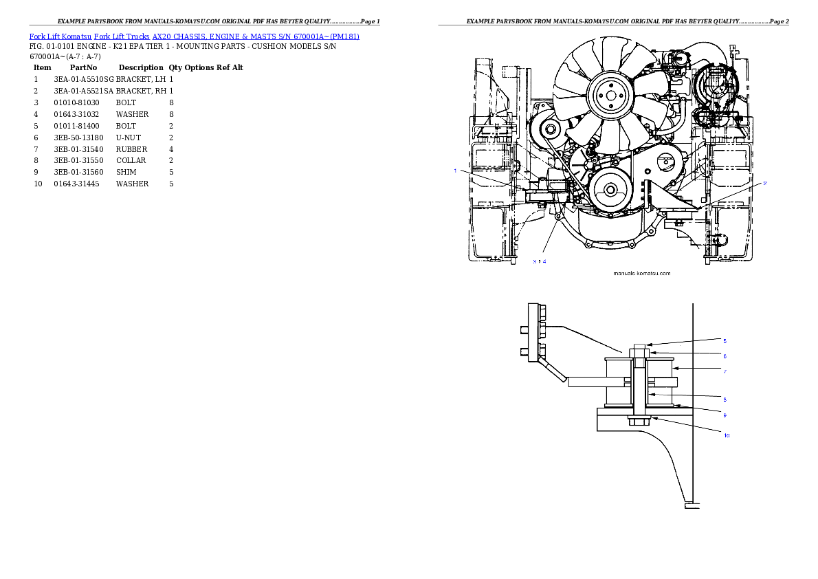 Protected: AX20 CHASSIS, ENGINE & MASTS S/N 670001A~ Partsbook
