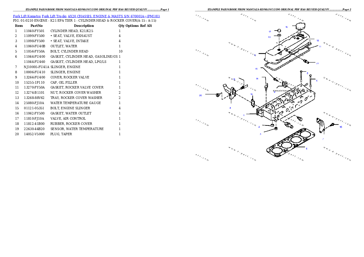 Protected: AX20 CHASSIS, ENGINE & MASTS S/N 670001A~ Partsbook