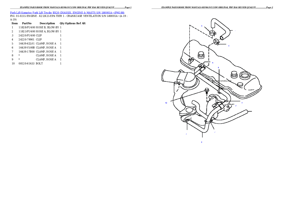 Protected: BX20 CHASSIS, ENGINE & MASTS S/N 580001A~ Partsbook