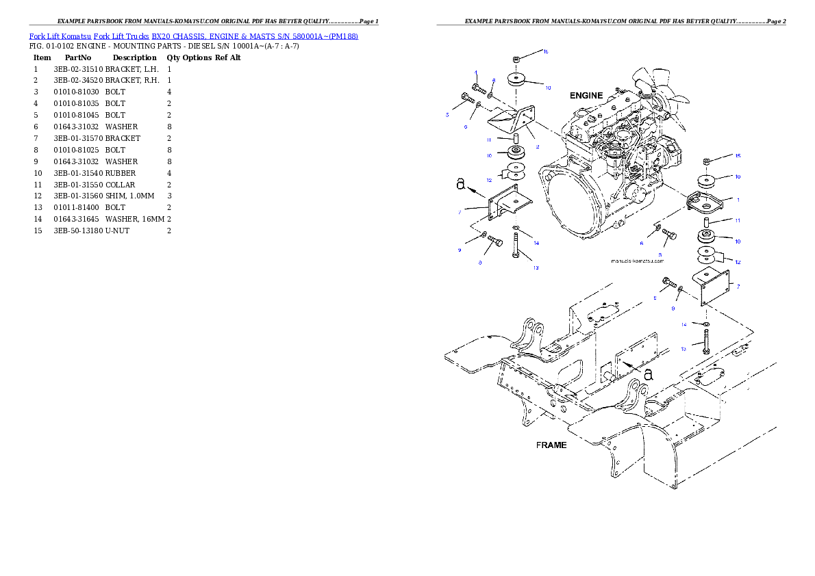 Protected: BX20 CHASSIS, ENGINE & MASTS S/N 580001A~ Partsbook
