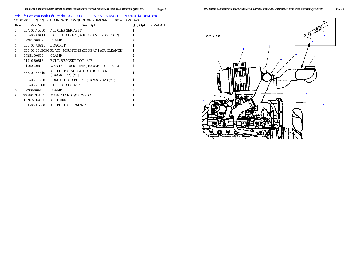 Protected: BX20 CHASSIS, ENGINE & MASTS S/N 580001A~ Partsbook