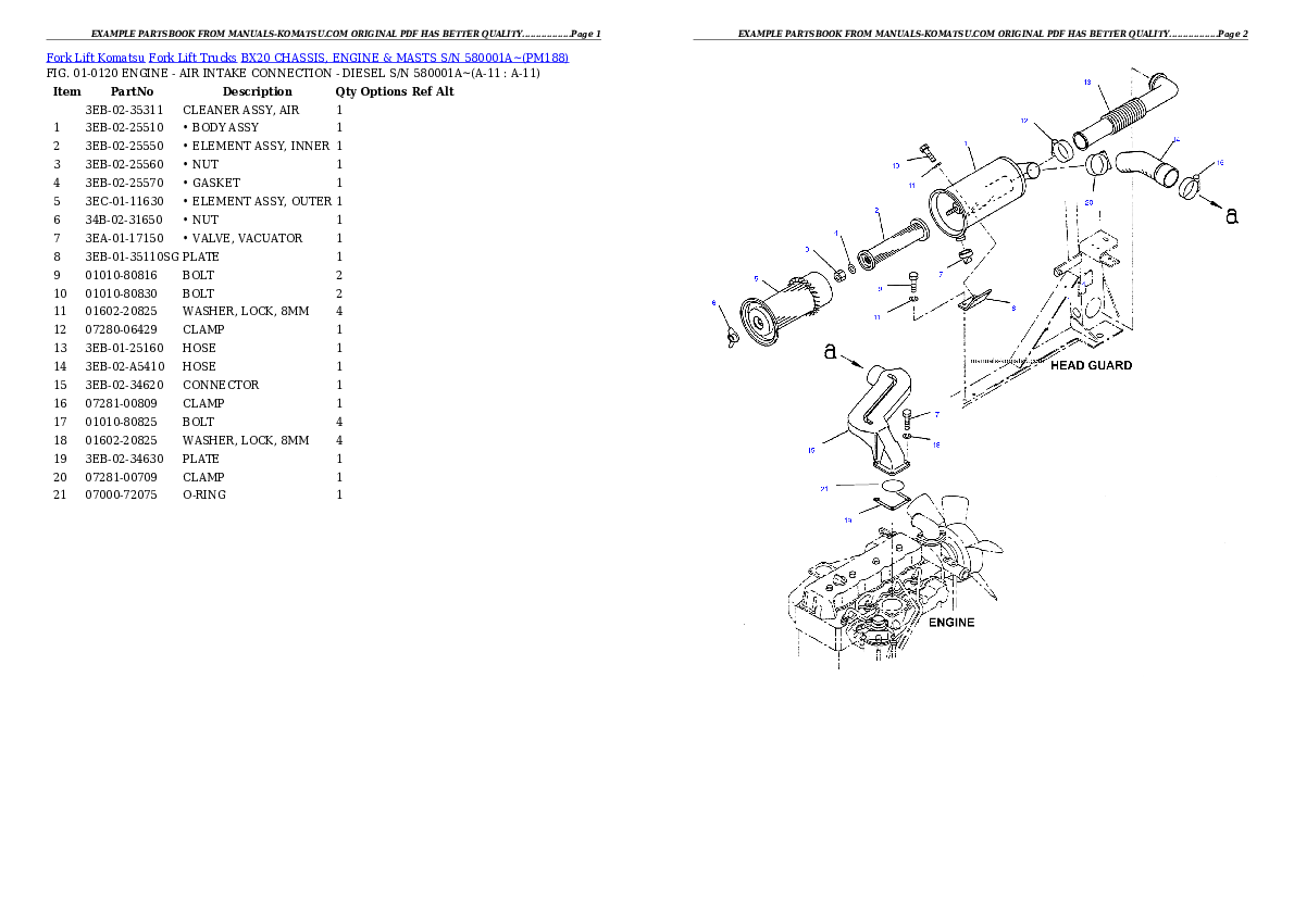 Protected: BX20 CHASSIS, ENGINE & MASTS S/N 580001A~ Partsbook