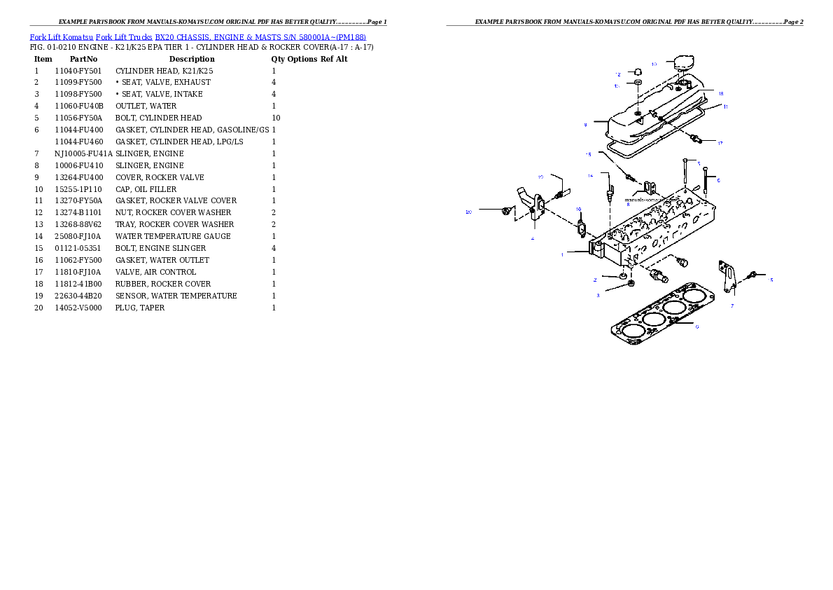 Protected: BX20 CHASSIS, ENGINE & MASTS S/N 580001A~ Partsbook