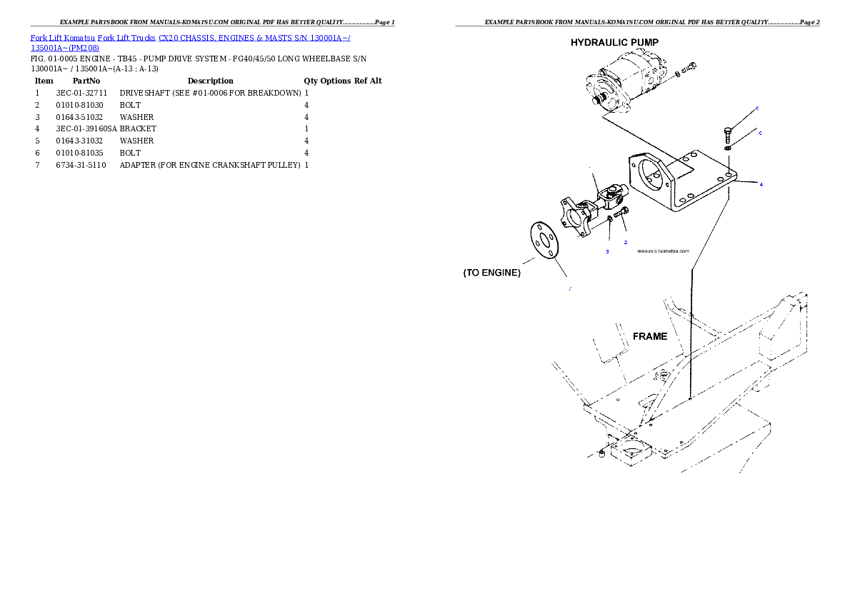 Protected: CX20 CHASSIS, ENGINES & MASTS S/N 130001A~/ 135001A~ Partsbook