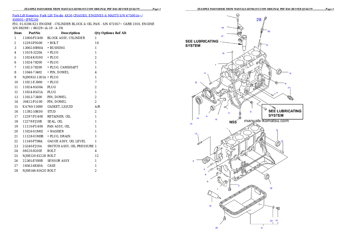 Protected: AX50 CHASSIS, ENGINES & MASTS S/N 675001A~/ 650001~ Partsbook