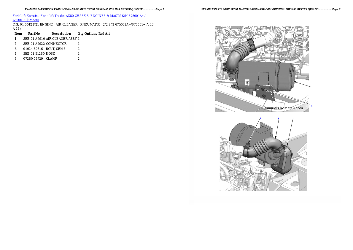 Protected: AX50 CHASSIS, ENGINES & MASTS S/N 675001A~/ 650001~ Partsbook