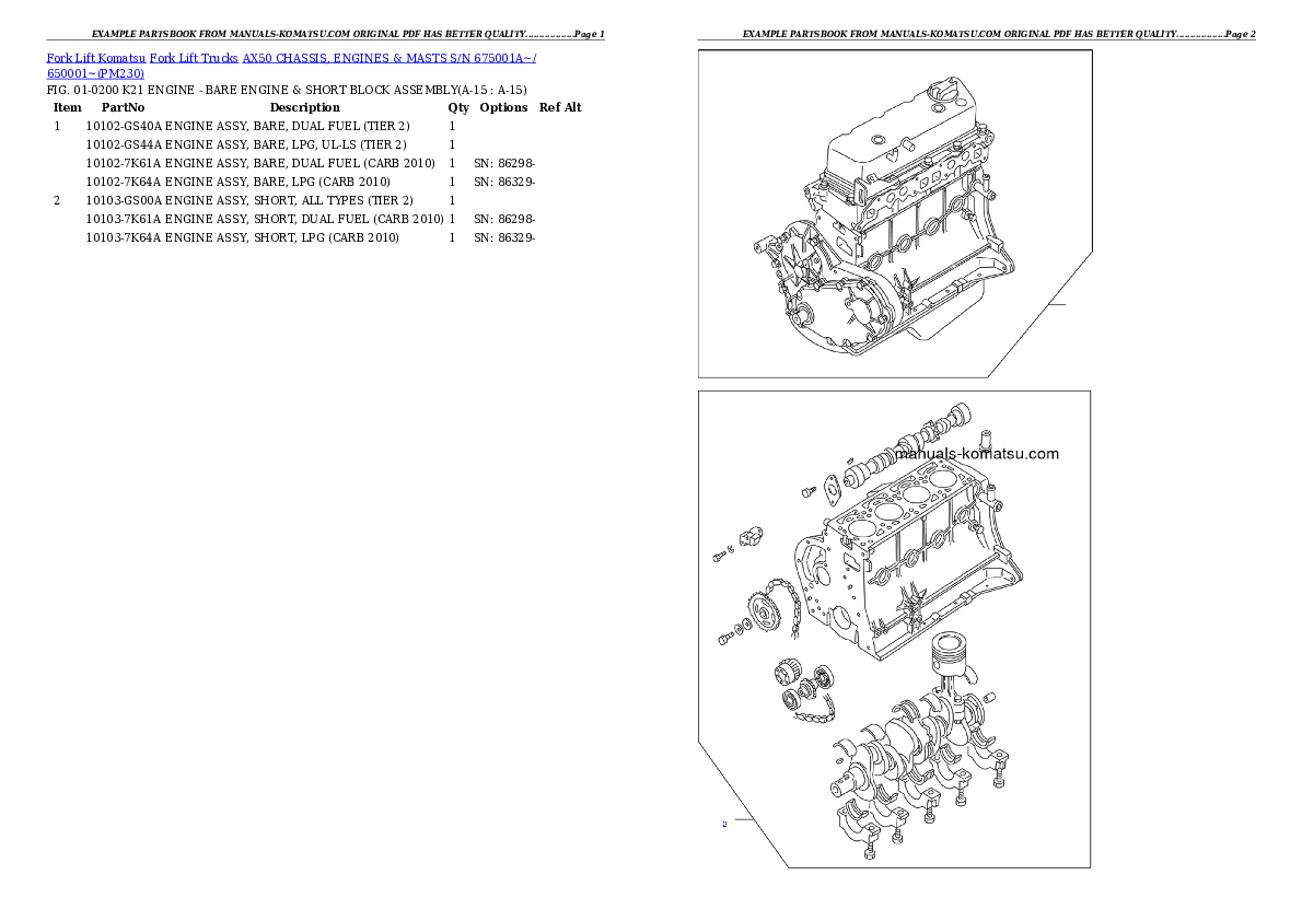 Protected: AX50 CHASSIS, ENGINES & MASTS S/N 675001A~/ 650001~ Partsbook