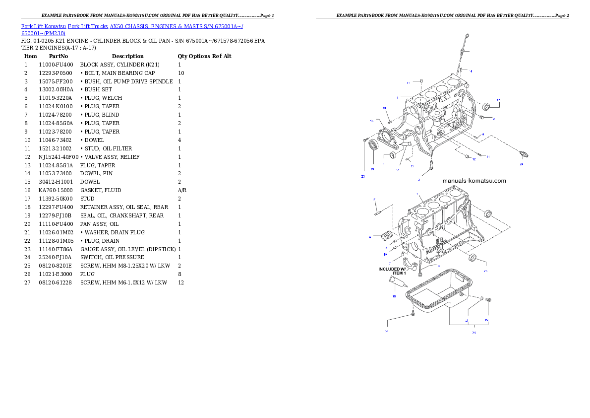 Protected: AX50 CHASSIS, ENGINES & MASTS S/N 675001A~/ 650001~ Partsbook