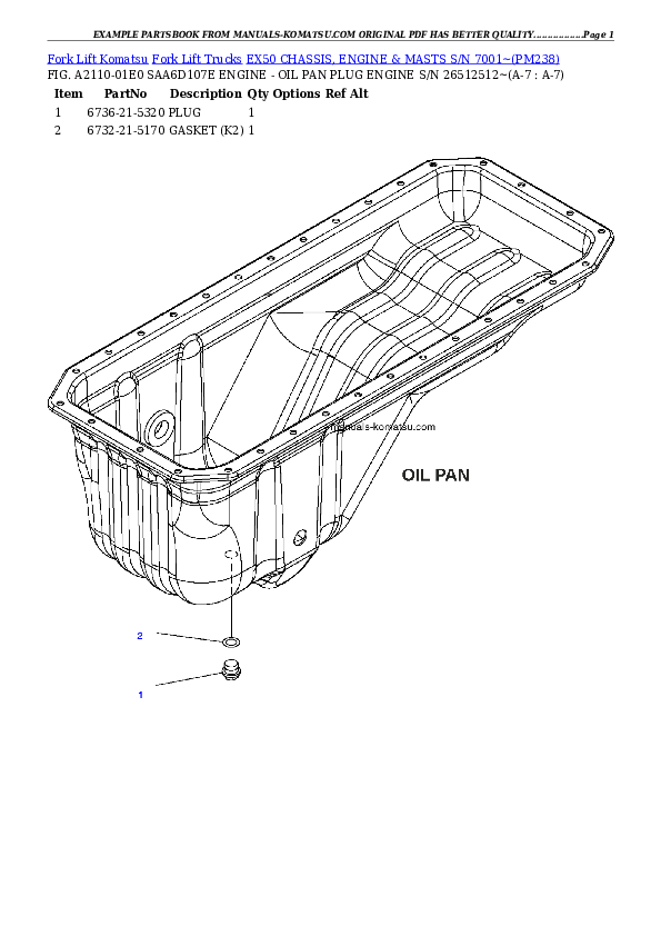 Protected: EX50 CHASSIS, ENGINE & MASTS S/N 7001~ Partsbook