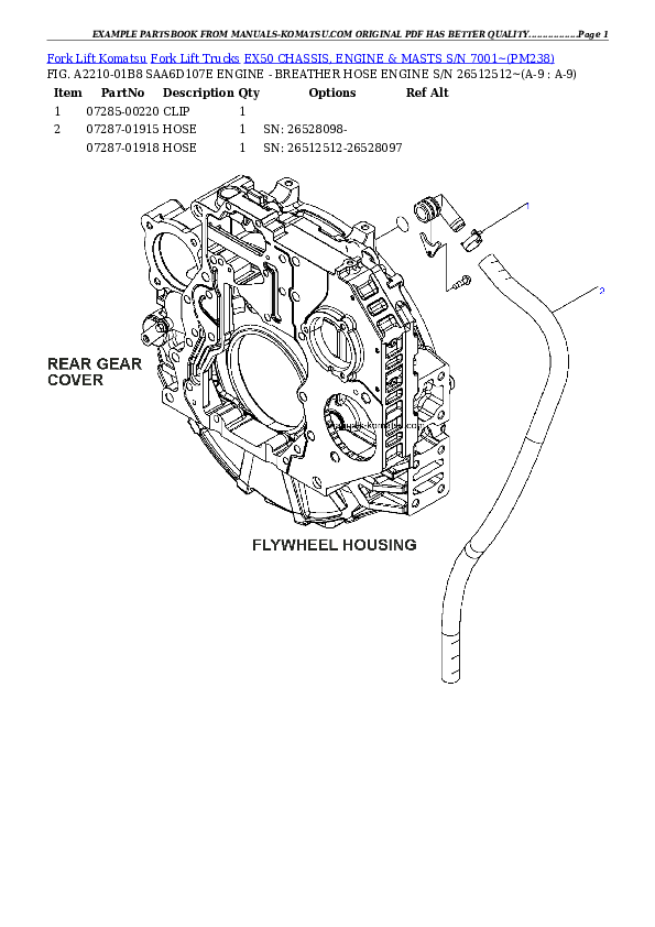 Protected: EX50 CHASSIS, ENGINE & MASTS S/N 7001~ Partsbook