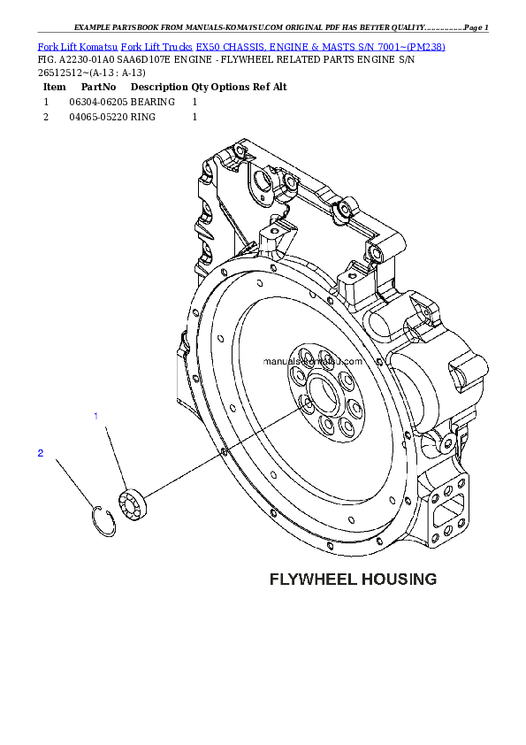 Protected: EX50 CHASSIS, ENGINE & MASTS S/N 7001~ Partsbook
