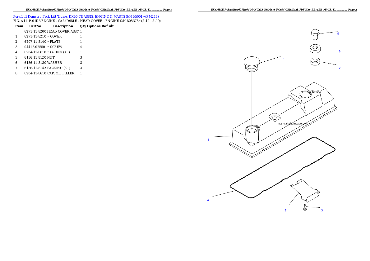 Protected: DX50 CHASSIS, ENGINE & MASTS S/N 55001~ Partsbook
