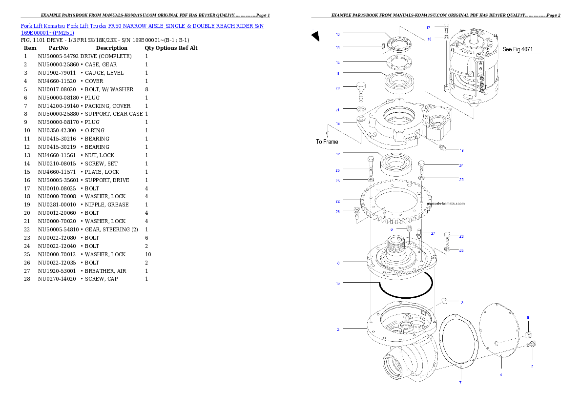 Protected: FR50 NARROW AISLE SINGLE & DOUBLE REACH RIDER S/N 169E00001~ Partsbook