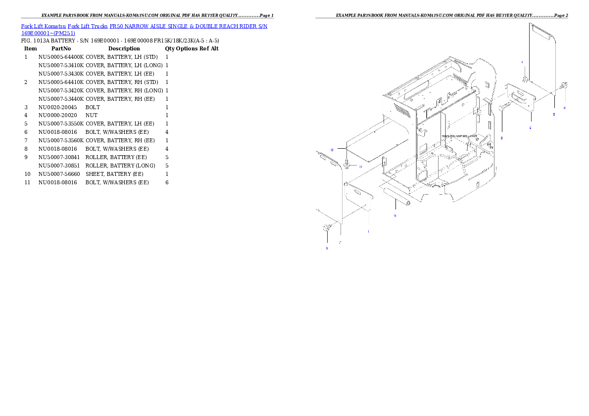 Protected: FR50 NARROW AISLE SINGLE & DOUBLE REACH RIDER S/N 169E00001~ Partsbook