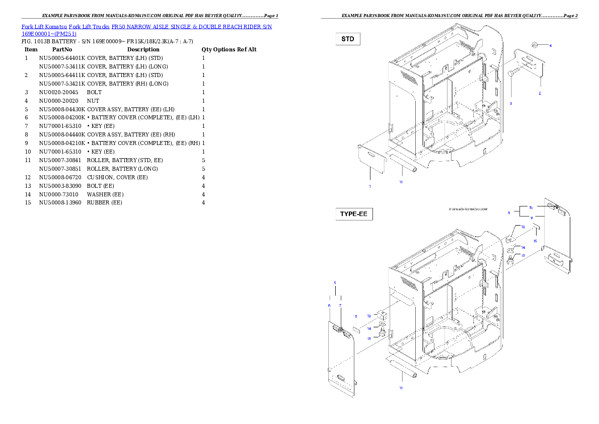 Protected: FR50 NARROW AISLE SINGLE & DOUBLE REACH RIDER S/N 169E00001~ Partsbook