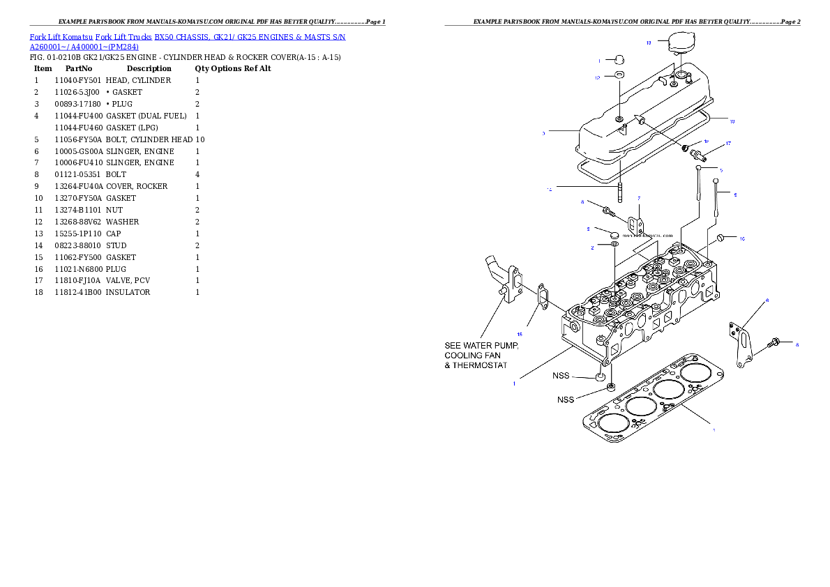 Protected: BX50 CHASSIS, GK21/ GK25 ENGINES & MASTS S/N A260001~/ A400001~ Partsbook