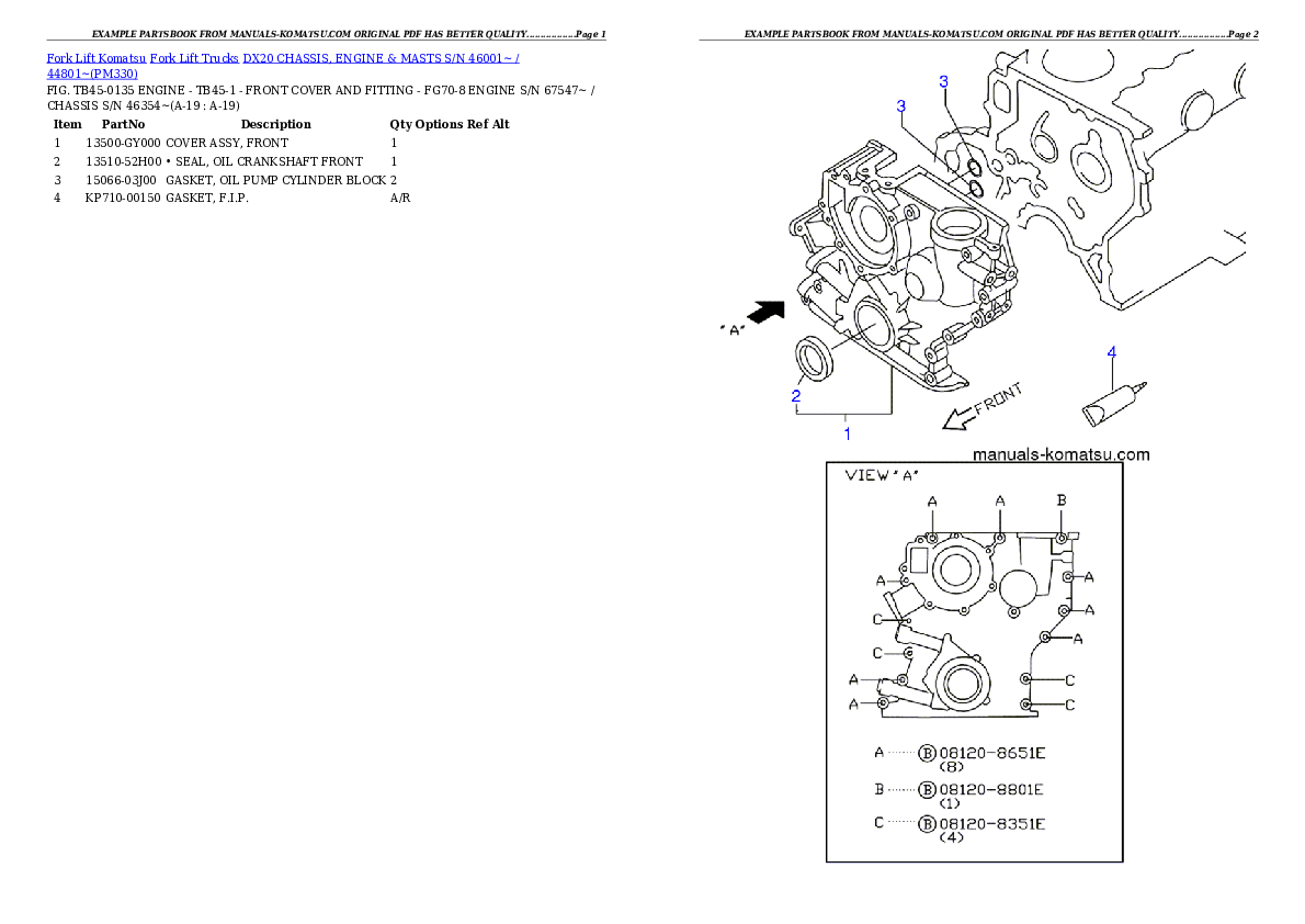 Protected: DX20 CHASSIS, ENGINE & MASTS S/N 46001~ / 44801~ Partsbook