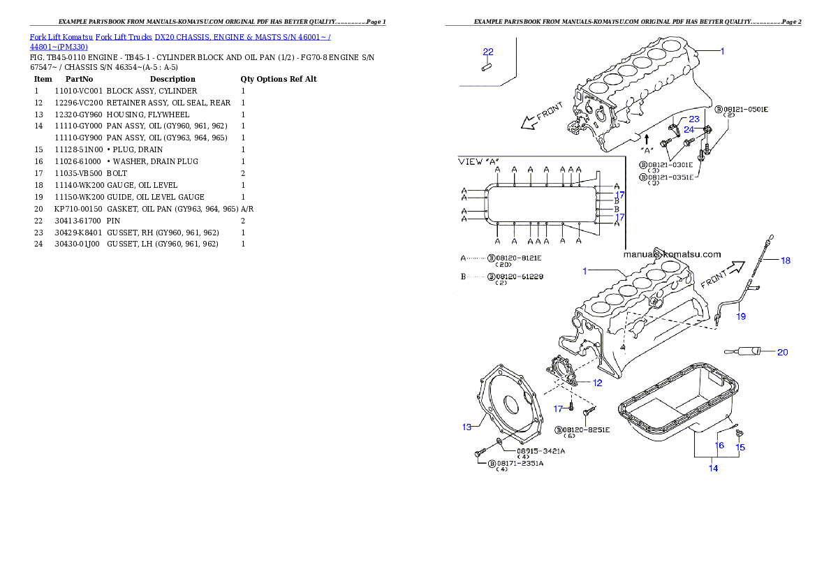 Protected: DX20 CHASSIS, ENGINE & MASTS S/N 46001~ / 44801~ Partsbook