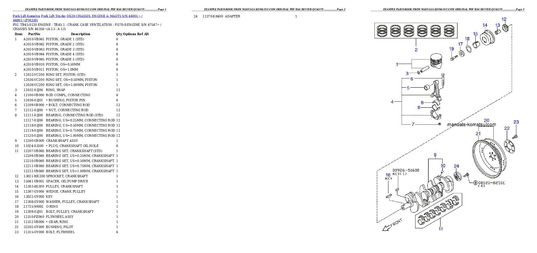 Protected: DX20 CHASSIS, ENGINE & MASTS S/N 46001~ / 44801~ Partsbook