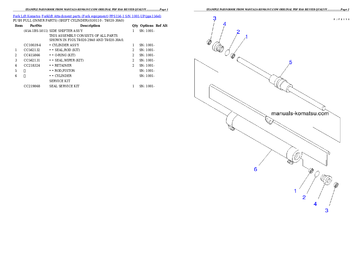 Protected: PPS156-1 S/N 1001-UP Partsbook