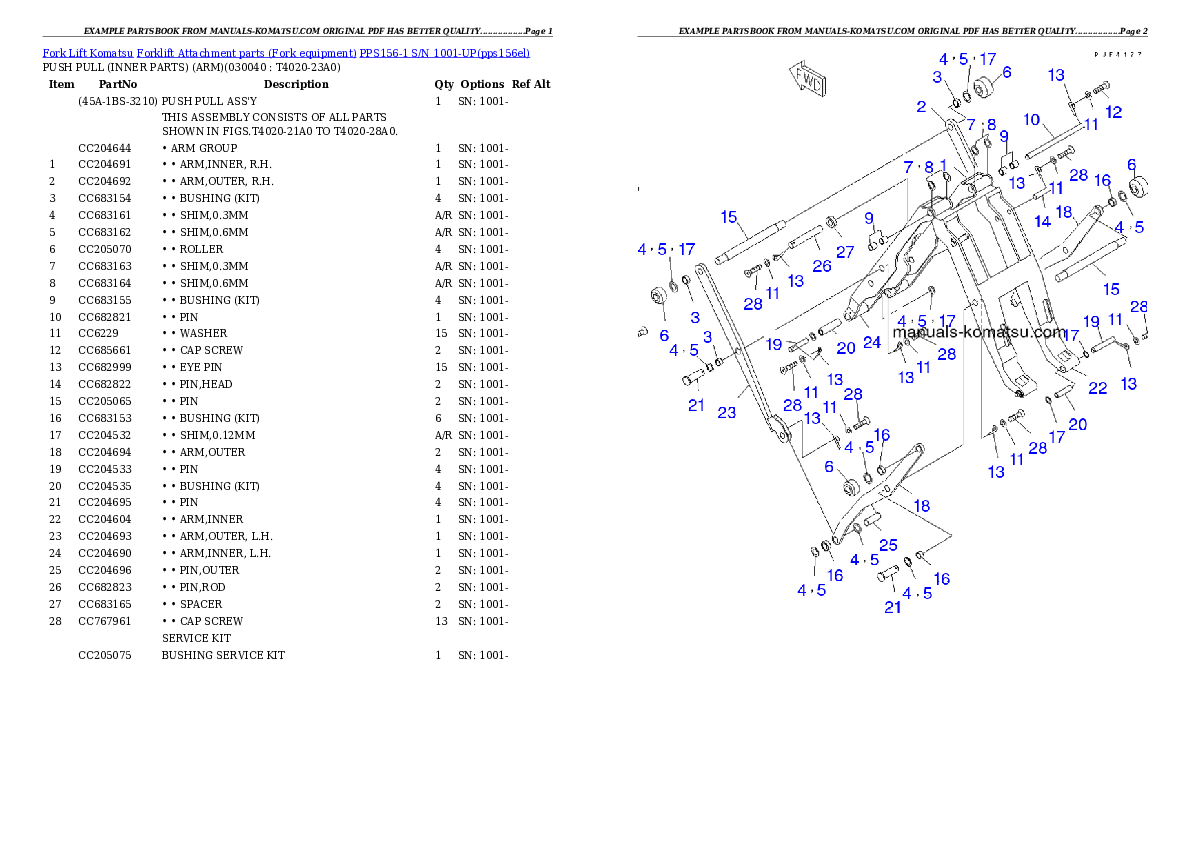 Protected: PPS156-1 S/N 1001-UP Partsbook