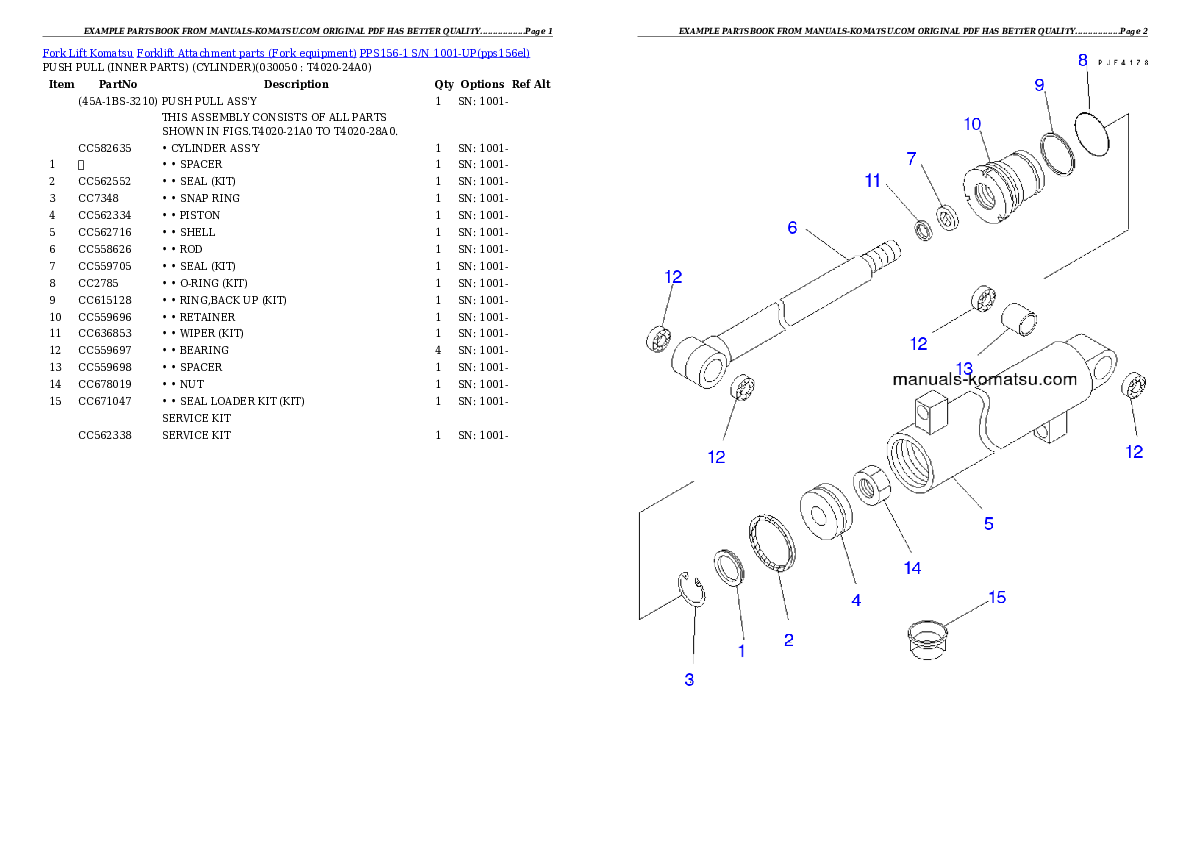 Protected: PPS156-1 S/N 1001-UP Partsbook