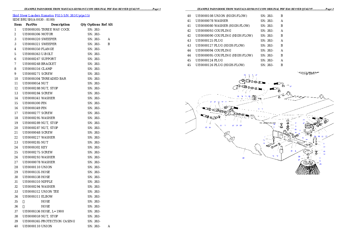 PS15 S/N 383-Up Partsbook