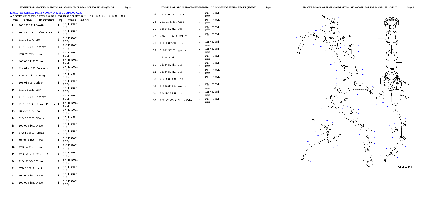 Protected: PW160-10 S/N H62051-UP Partsbook