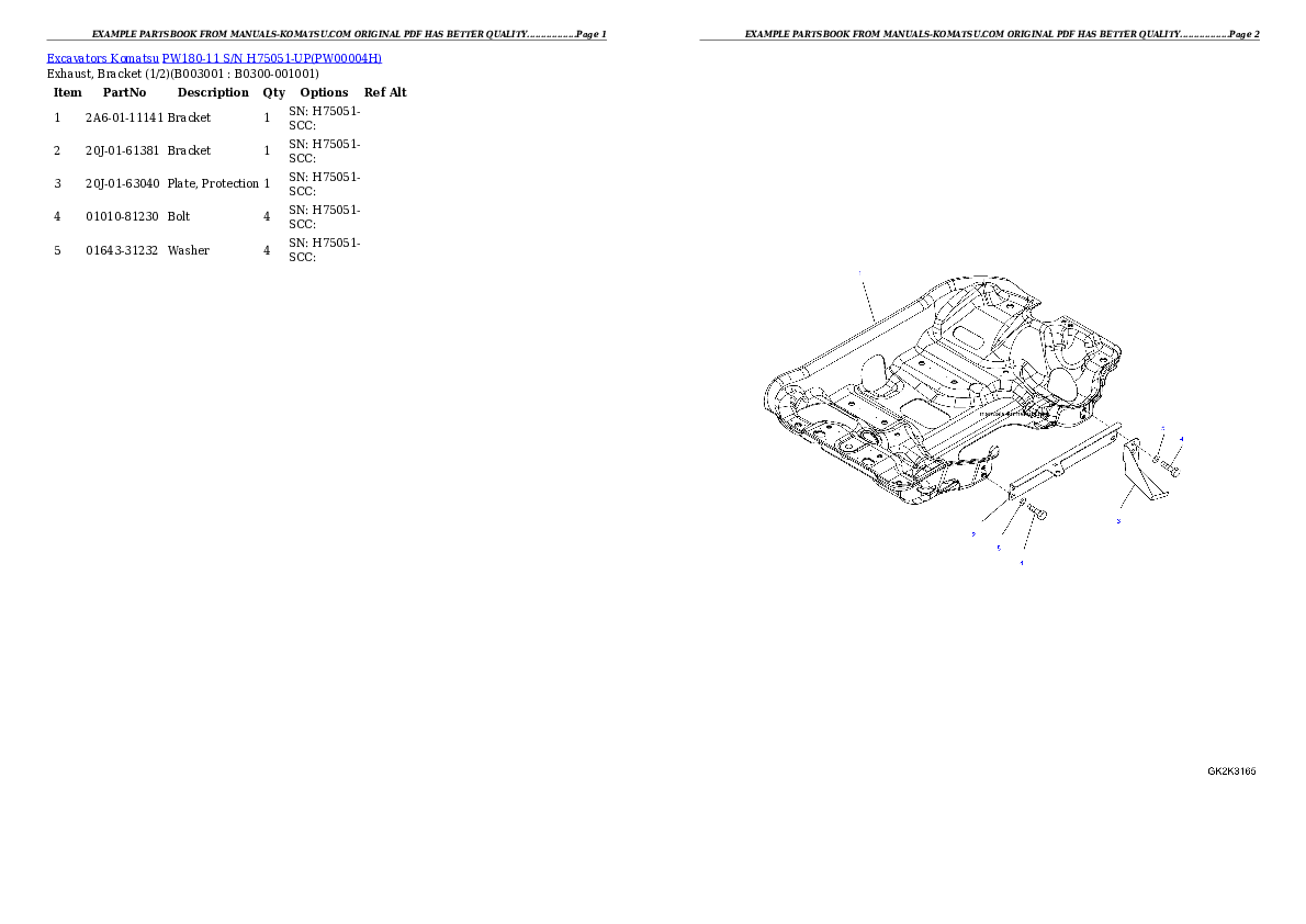 Protected: PW180-11 S/N H75051-UP Partsbook