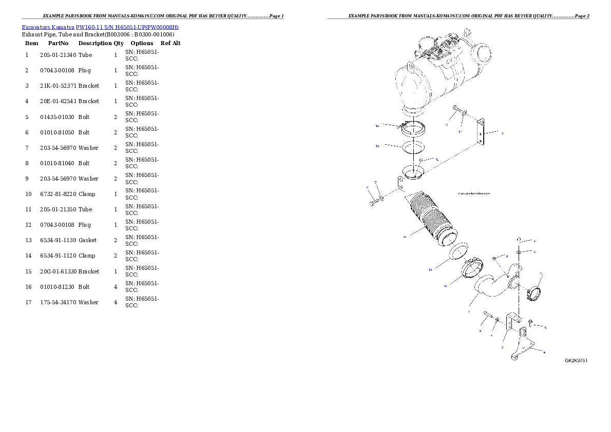 Protected: PW160-11 S/N H65051-UP Partsbook