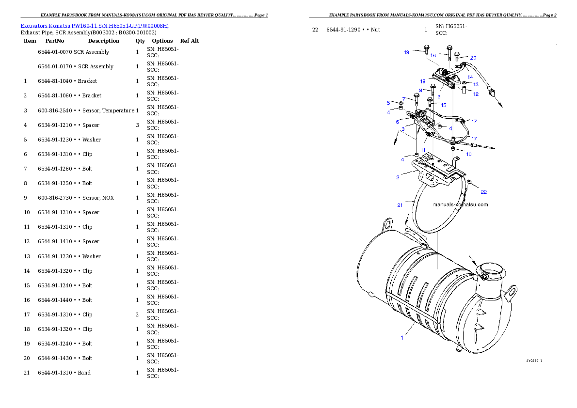 Protected: PW160-11 S/N H65051-UP Partsbook