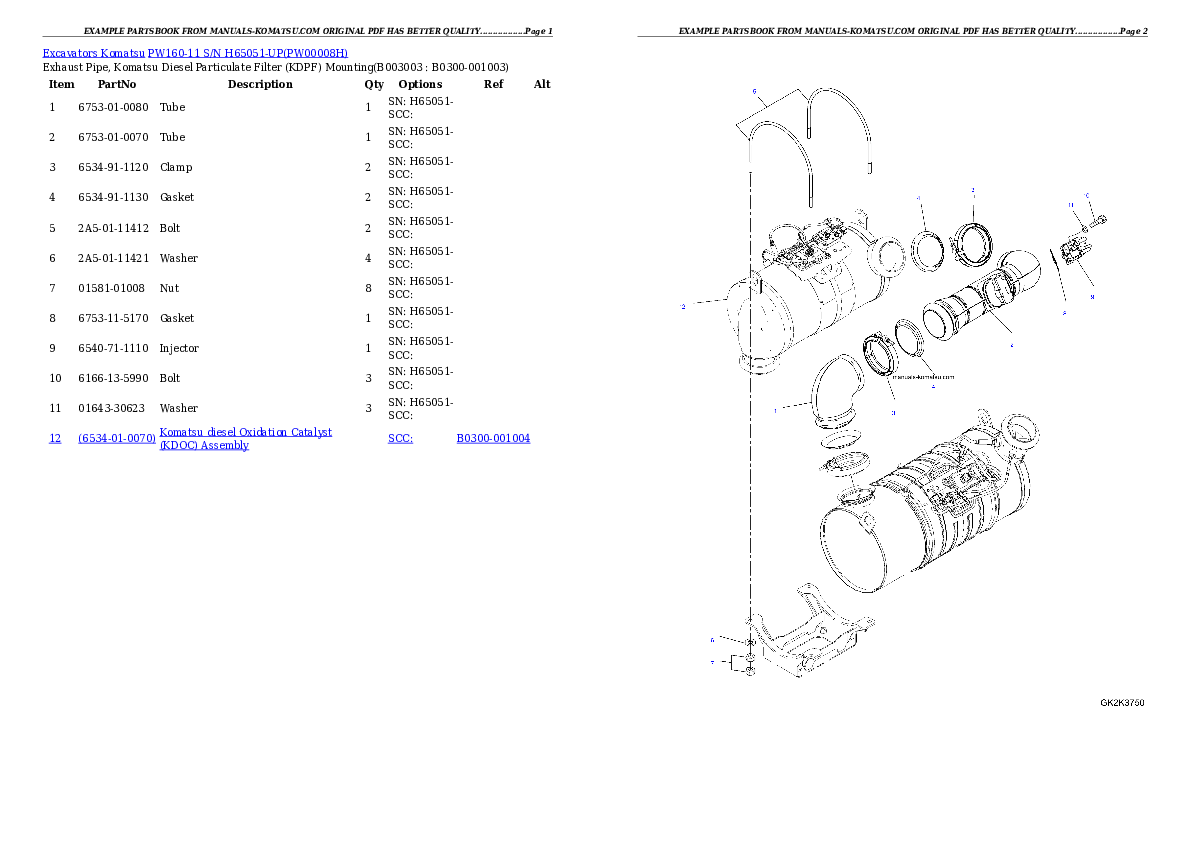Protected: PW160-11 S/N H65051-UP Partsbook