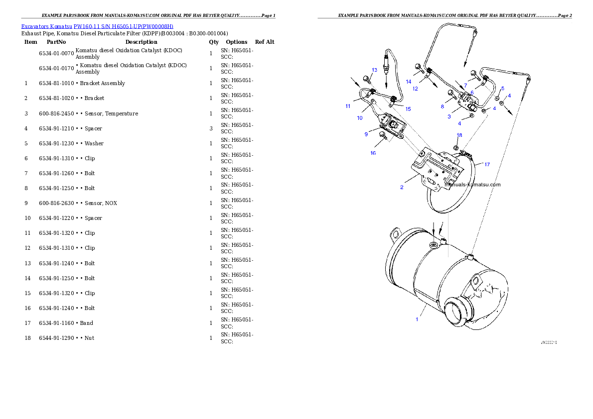 Protected: PW160-11 S/N H65051-UP Partsbook