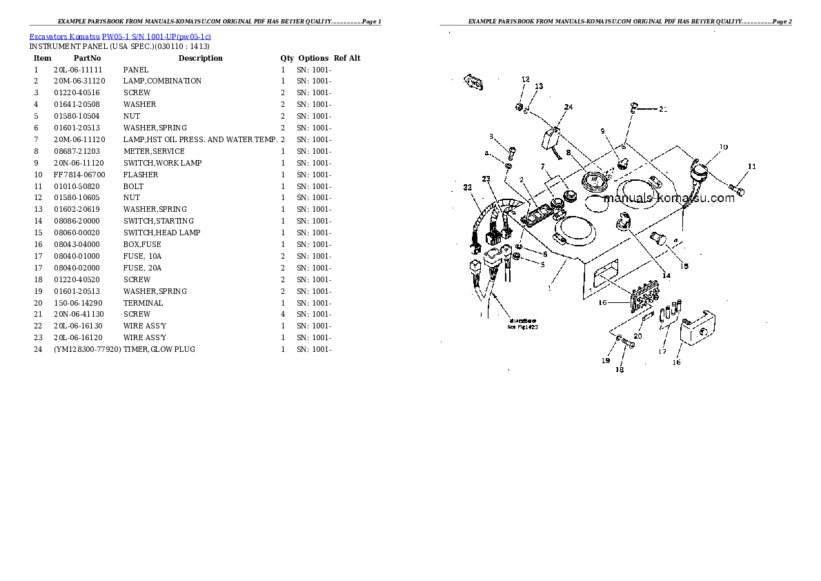 Protected: PW05-1 S/N 1001-UP Partsbook