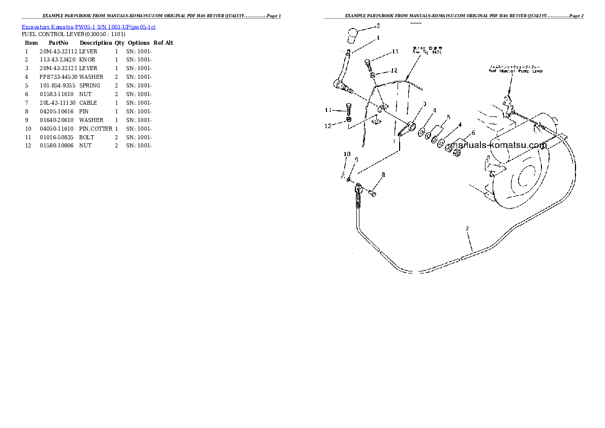 Protected: PW05-1 S/N 1001-UP Partsbook