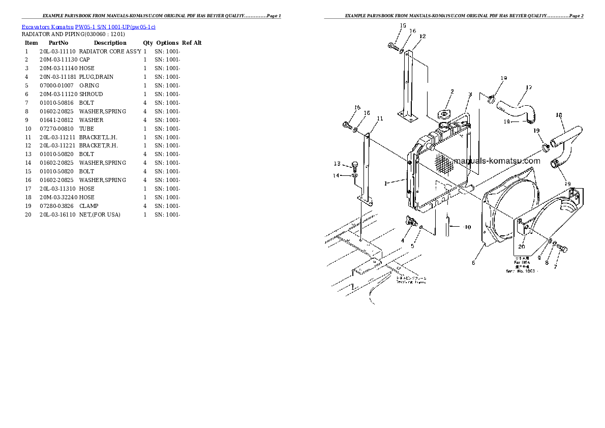 Protected: PW05-1 S/N 1001-UP Partsbook