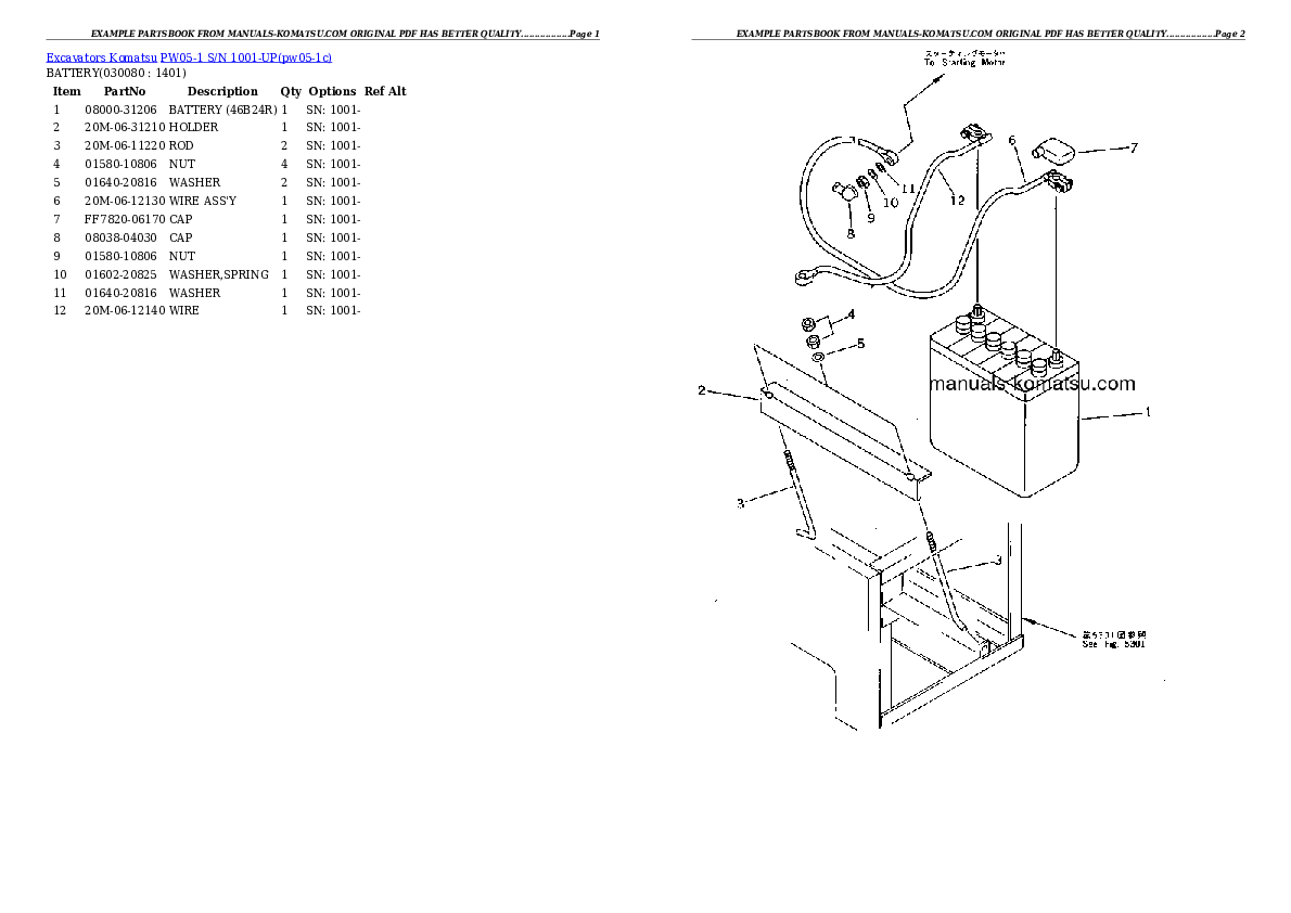 Protected: PW05-1 S/N 1001-UP Partsbook