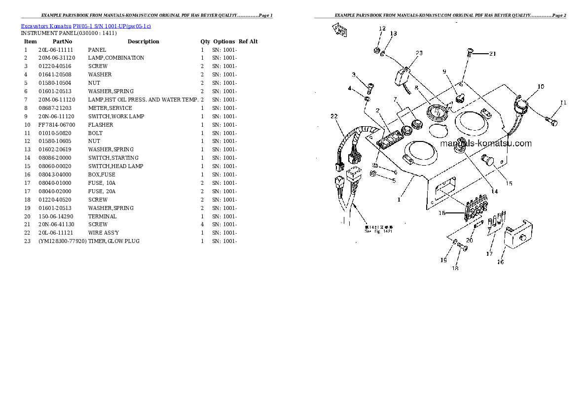 Protected: PW05-1 S/N 1001-UP Partsbook