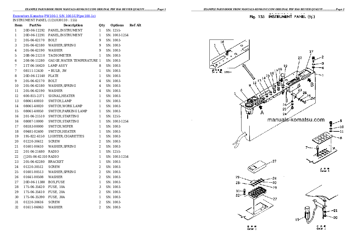 Protected: PW100-1 S/N 1003-UP Partsbook