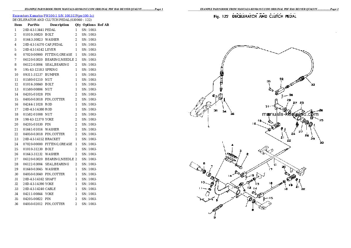 Protected: PW100-1 S/N 1003-UP Partsbook