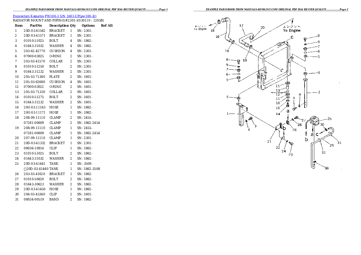 Protected: PW100-3 S/N 1601-UP Partsbook