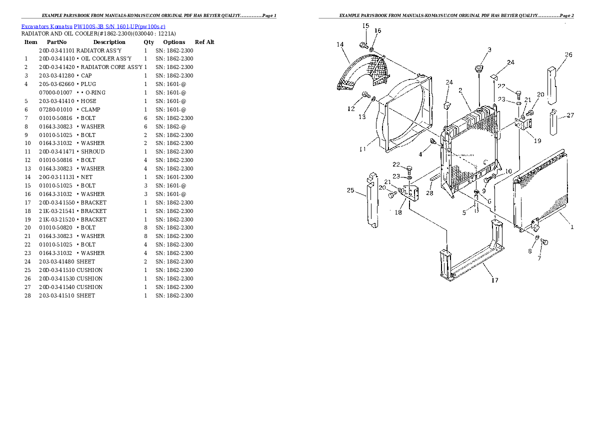 Protected: PW100S-3B S/N 1601-UP Partsbook