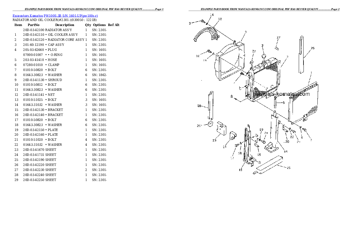 Protected: PW100S-3B S/N 1601-UP Partsbook