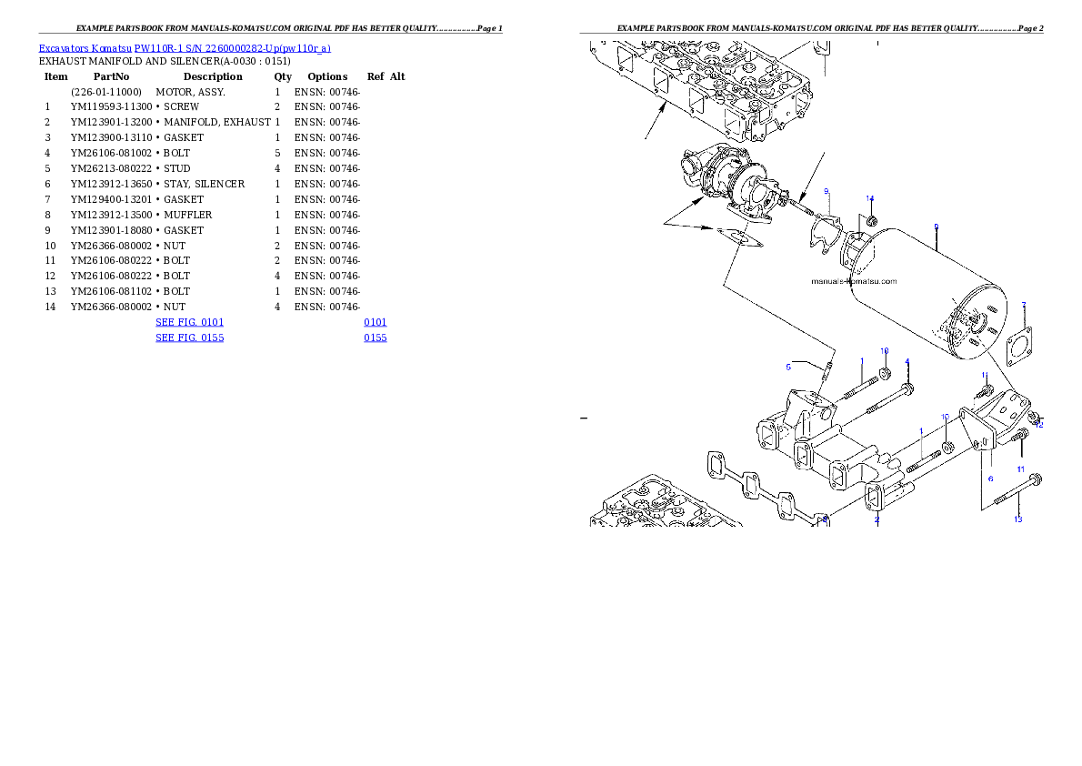 PW110R-1 S/N 2260000282-Up Partsbook